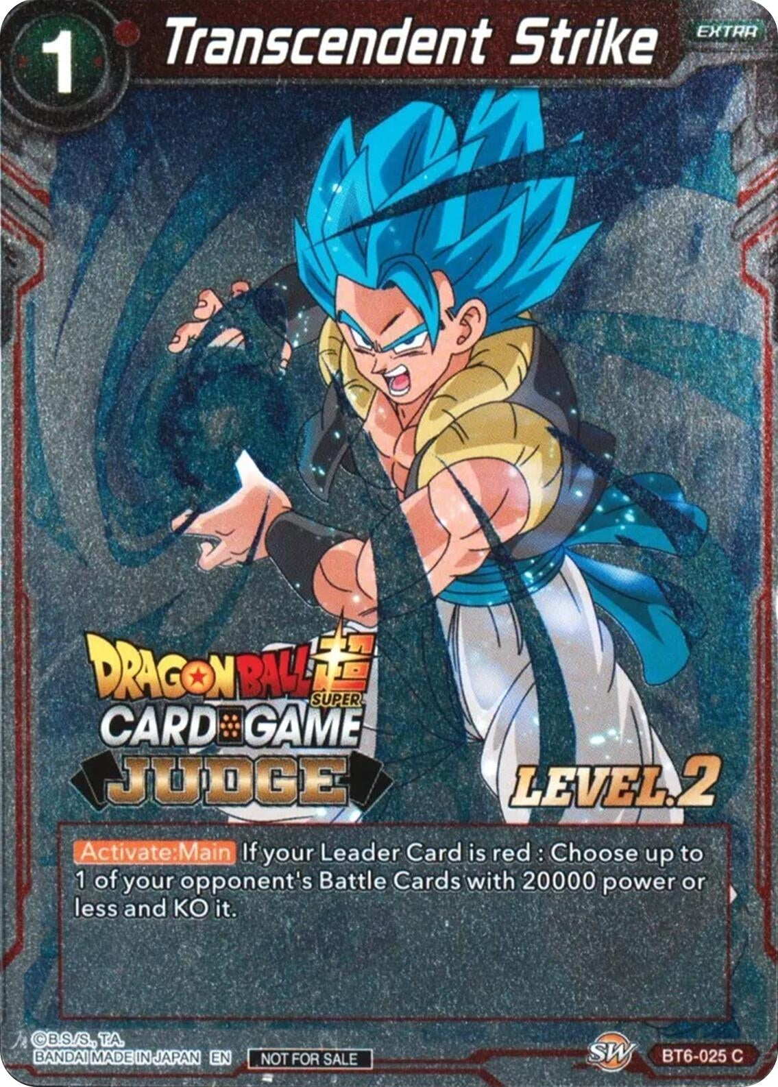 Image for Transcendent Strike (Level 2) (Judge Promotion Cards) (BT6-025) - Dragon Ball Super: Masters