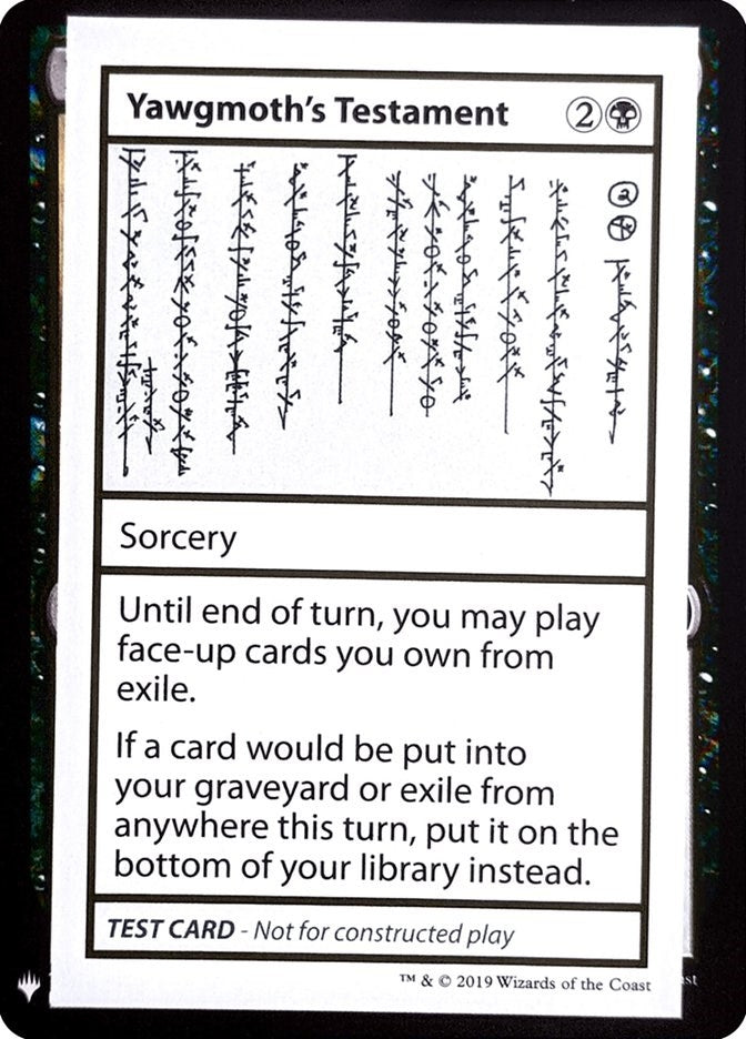 Image for Yawgmoth's Testament (Mystery Booster: Convention Edition Exclusives) - Magic: The Gathering