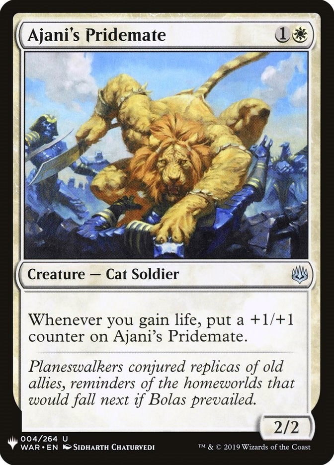 Image for Ajani's Pridemate (The List Reprints) (4) - Magic: The Gathering