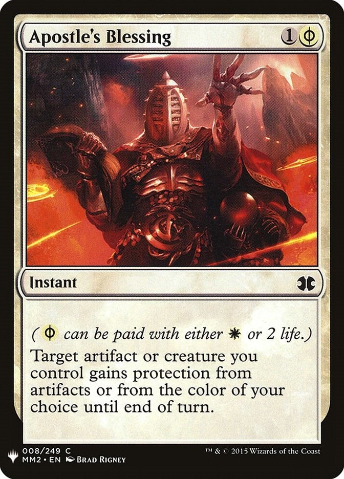 Image for Apostle's Blessing (The List Reprints) (8) - Magic: The Gathering