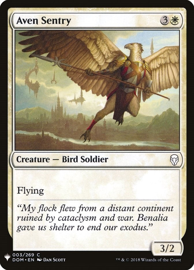 Image for Aven Sentry (The List Reprints) (3) - Magic: The Gathering