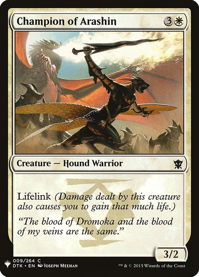 Image for Champion of Arashin (The List Reprints) (9) - Magic: The Gathering