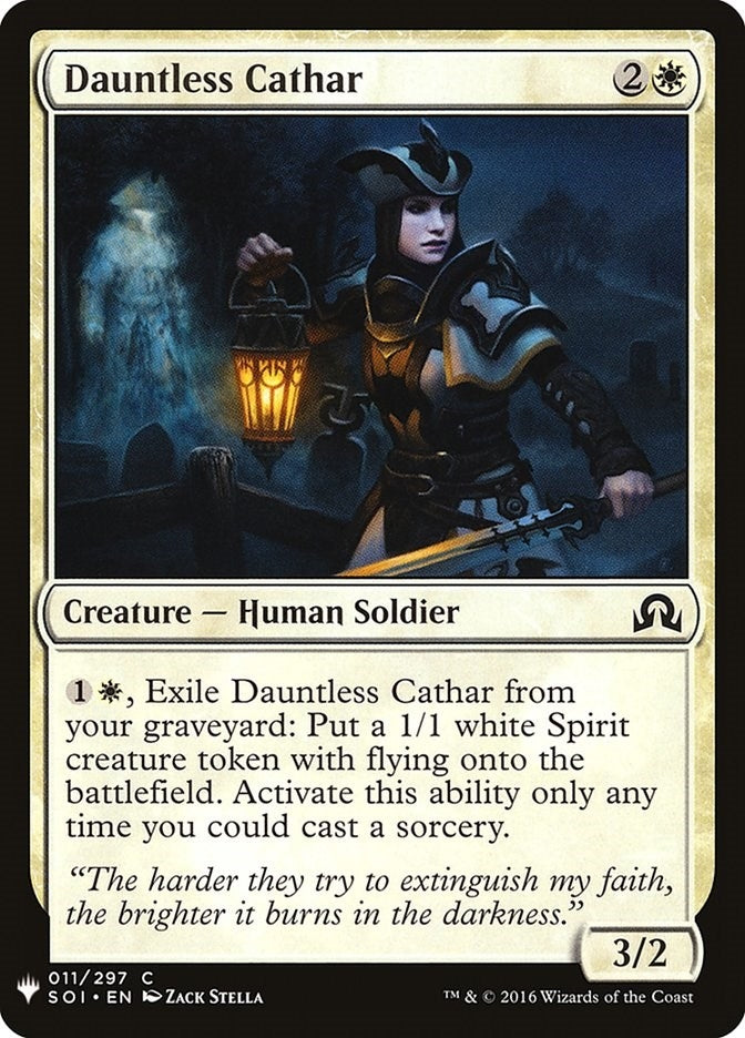 Image for Dauntless Cathar (The List Reprints) (11) - Magic: The Gathering