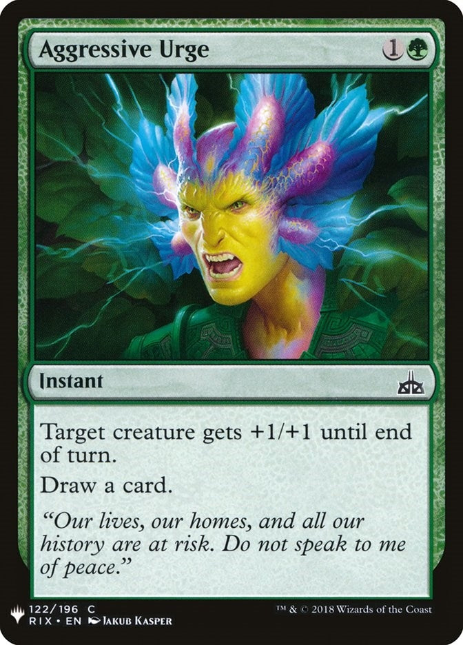 Image for Aggressive Urge (The List Reprints) (122) - Magic: The Gathering