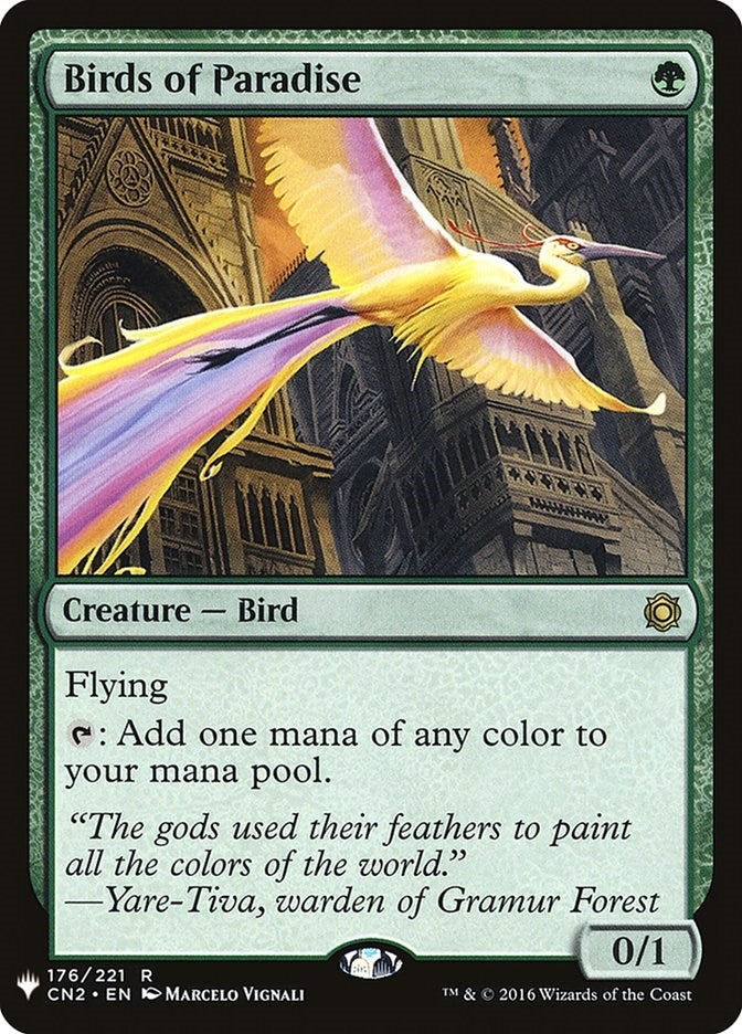 Image for Birds of Paradise (The List Reprints) (176) - Magic: The Gathering