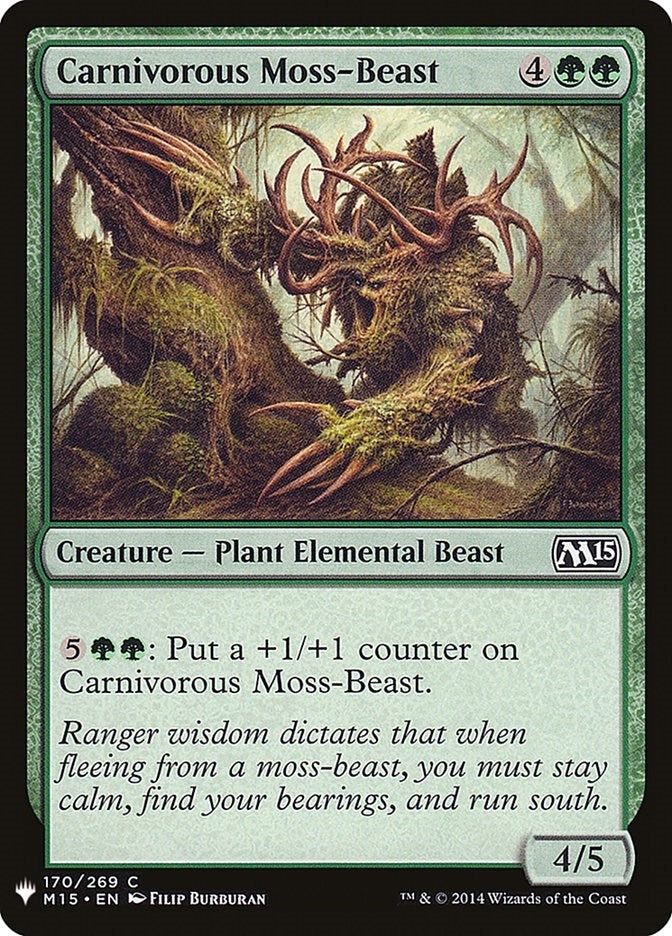 Image for Carnivorous Moss-Beast (The List Reprints) (170) - Magic: The Gathering