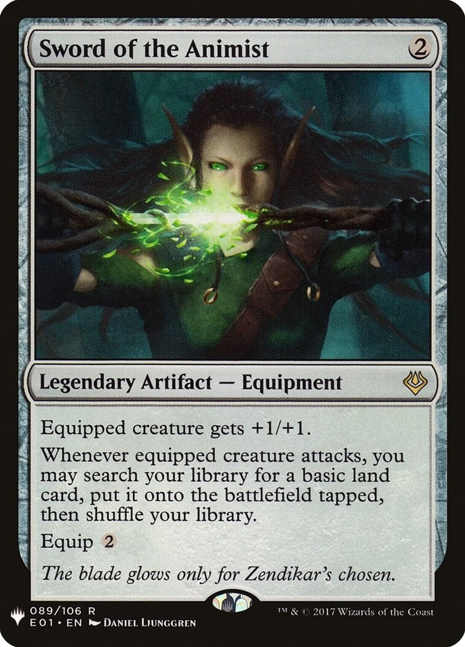 Image for Sword of the Animist (E01) (The List Reprints) (89) - Magic: The Gathering