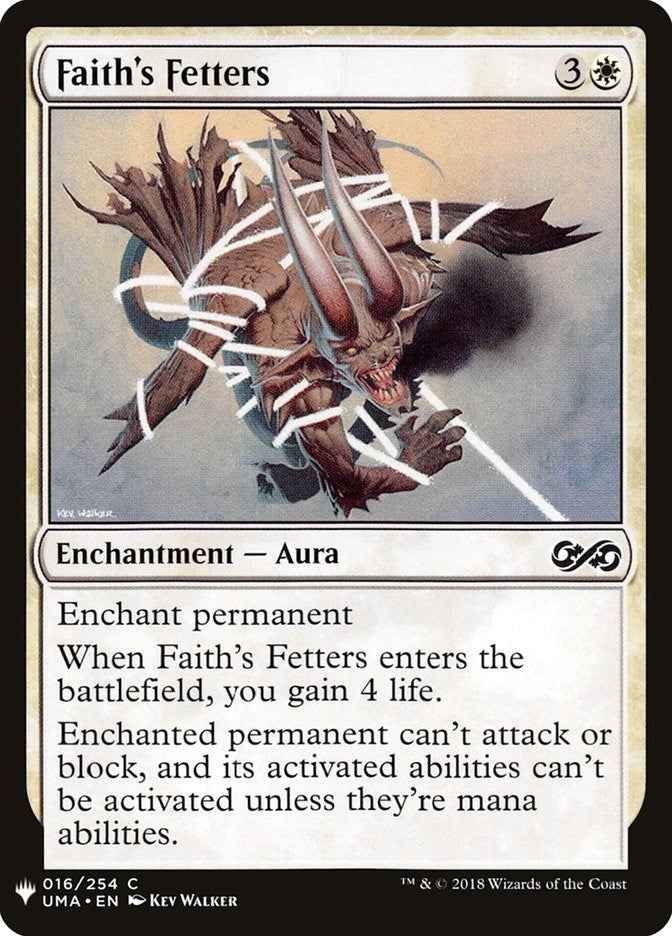 Image for Faith's Fetters (The List Reprints) (16) - Magic: The Gathering