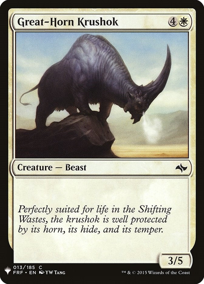 Image for Great-Horn Krushok (The List Reprints) (13) - Magic: The Gathering