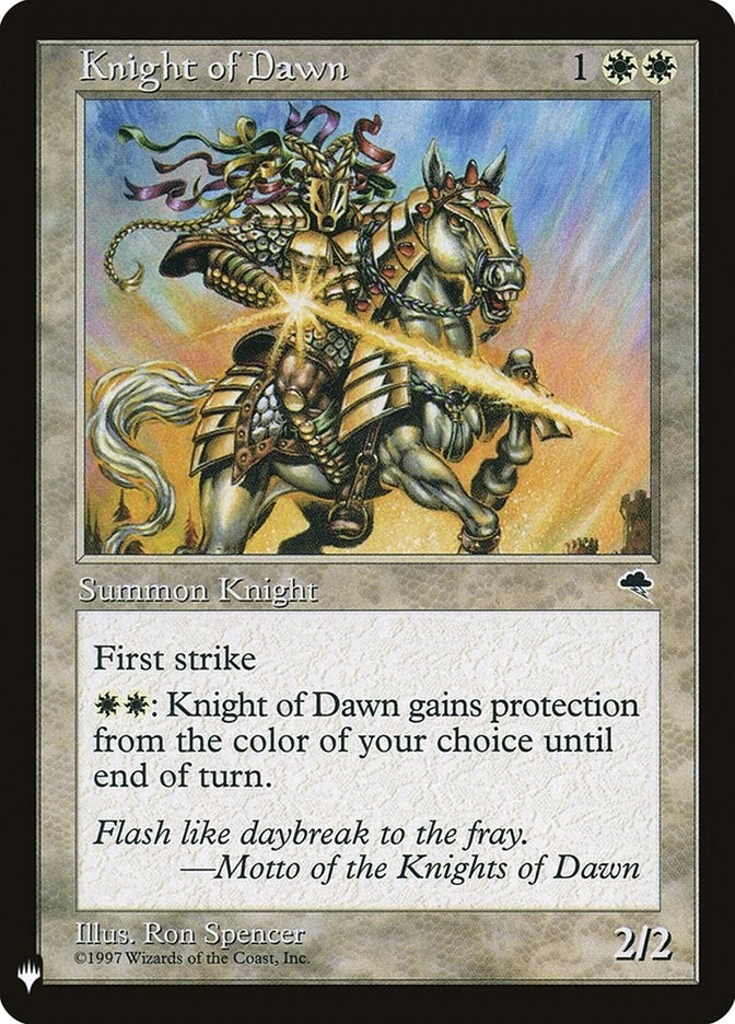 Image for Knight of Dawn (The List Reprints) (26) - Magic: The Gathering