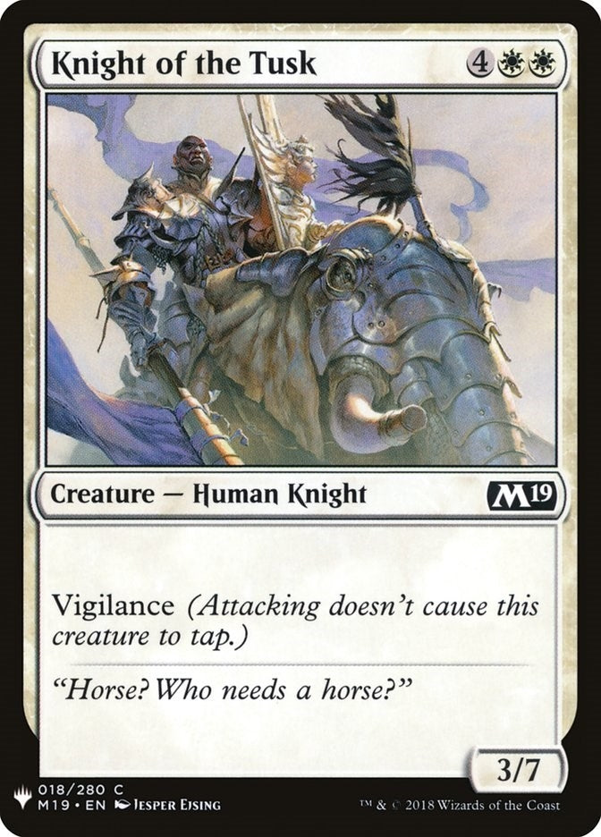 Image for Knight of the Tusk (The List Reprints) (18) - Magic: The Gathering