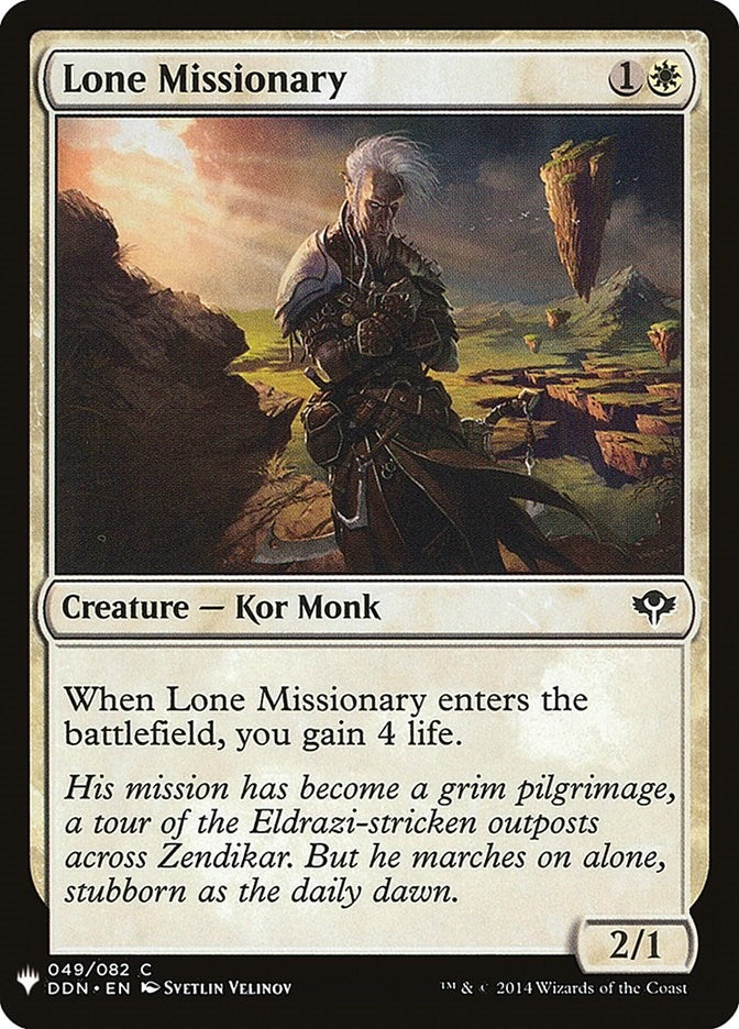 Image for Lone Missionary (The List Reprints) (49) - Magic: The Gathering