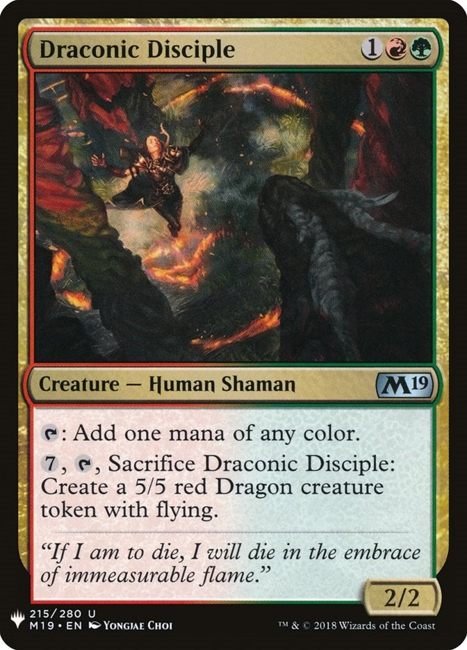 Image for Draconic Disciple (The List Reprints) (215) - Magic: The Gathering