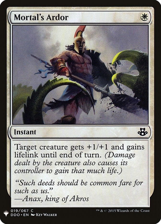 Image for Mortal's Ardor (The List Reprints) (19) - Magic: The Gathering