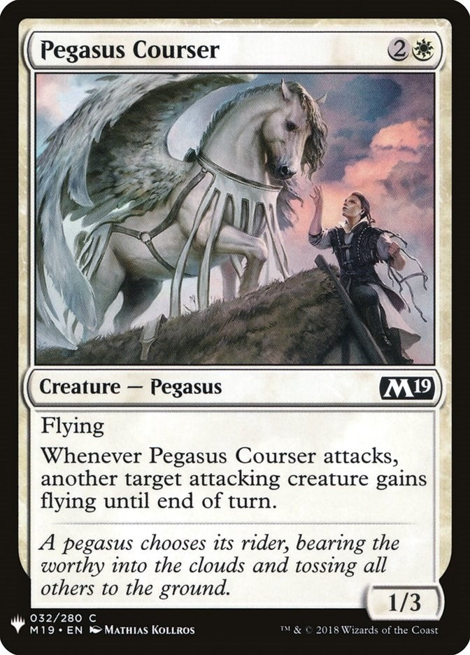 Image for Pegasus Courser (The List Reprints) (32) - Magic: The Gathering