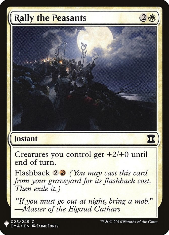 Image for Rally the Peasants (The List Reprints) (25) - Magic: The Gathering