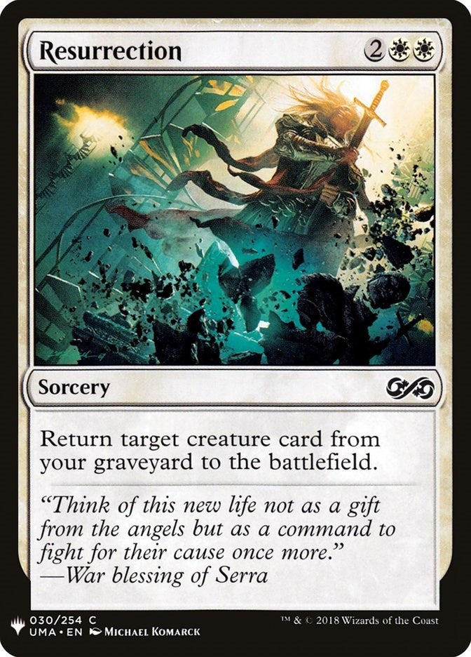Image for Resurrection (The List Reprints) (30) - Magic: The Gathering