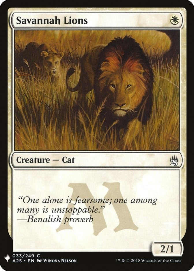 Image for Savannah Lions (The List Reprints) (33) - Magic: The Gathering
