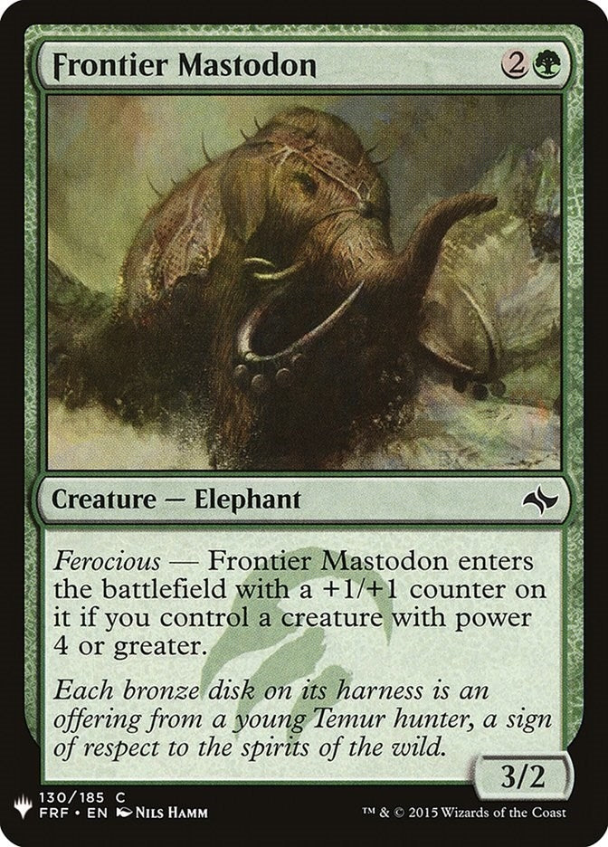 Image for Frontier Mastodon (The List Reprints) (130) - Magic: The Gathering