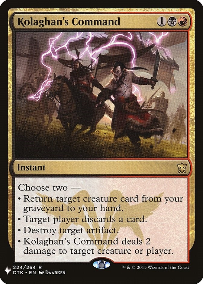 Image for Kolaghan's Command (The List Reprints) (224) - Magic: The Gathering