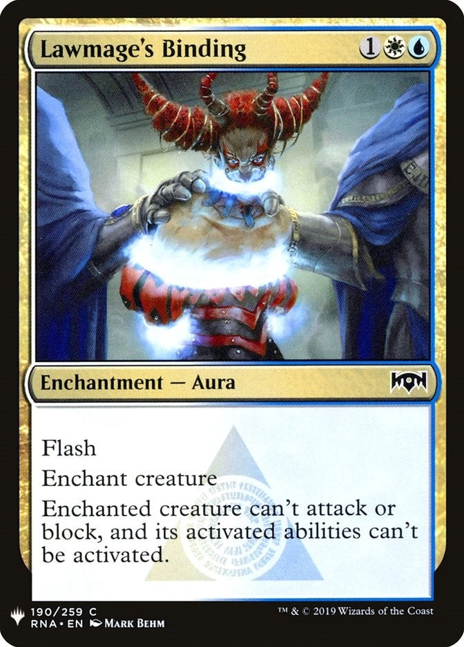 Image for Lawmage's Binding (The List Reprints) (190) - Magic: The Gathering