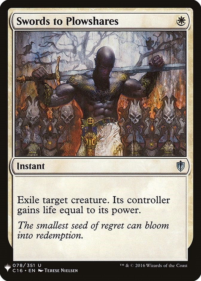 Image for Swords to Plowshares (C16) (The List Reprints) (78) - Magic: The Gathering
