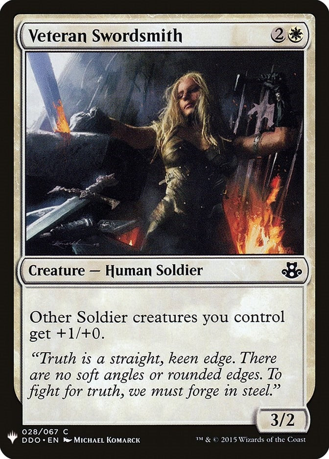 Image for Veteran Swordsmith (The List Reprints) (28) - Magic: The Gathering
