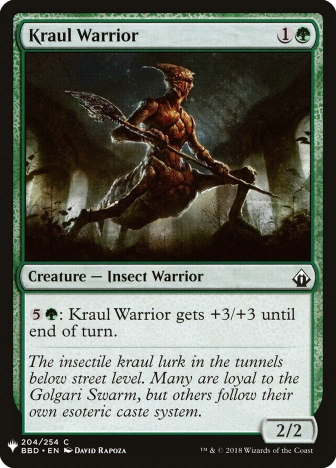 Image for Kraul Warrior (The List Reprints) (204) - Magic: The Gathering