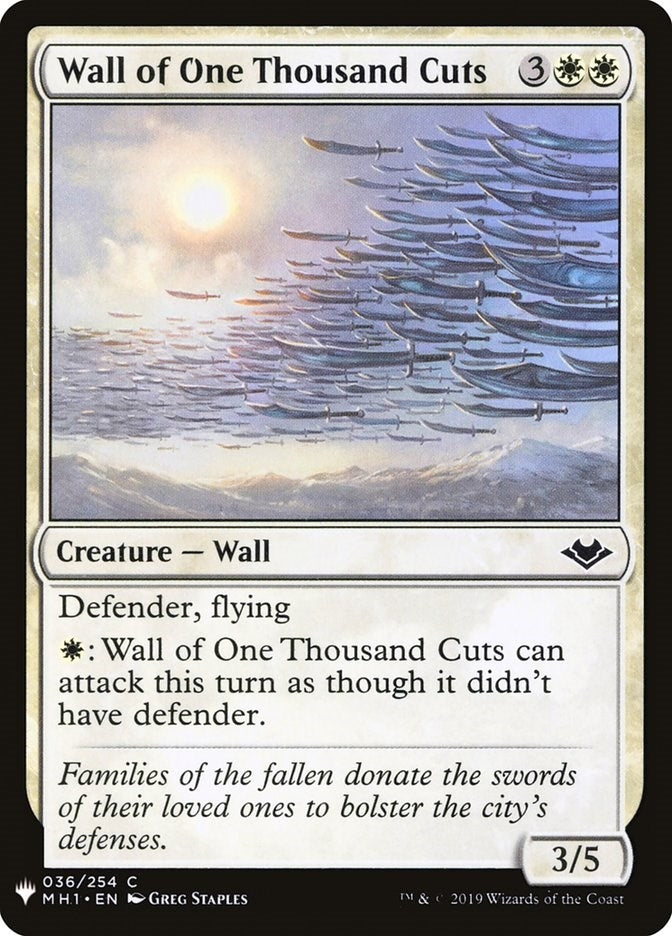 Image for Wall of One Thousand Cuts (The List Reprints) (36) - Magic: The Gathering