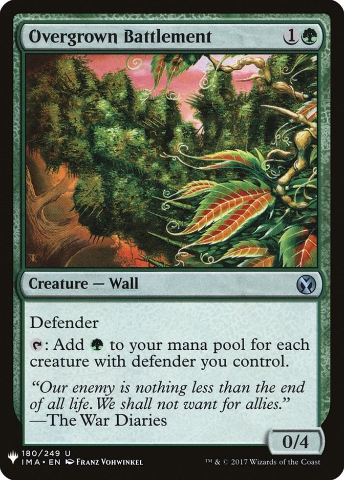 Image for Overgrown Battlement (The List Reprints) (180) - Magic: The Gathering