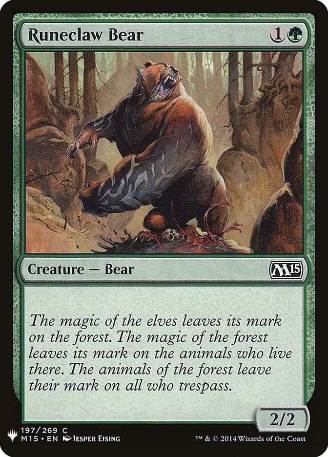 Image for Runeclaw Bear (The List Reprints) (197) - Magic: The Gathering