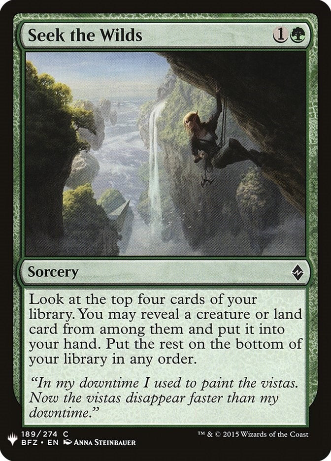 Image for Seek the Wilds (The List Reprints) (189) - Magic: The Gathering