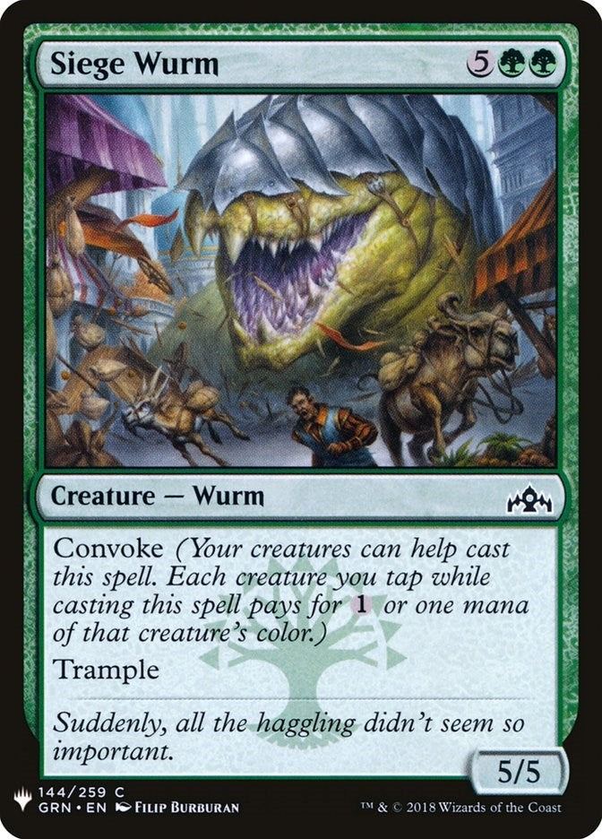 Image for Siege Wurm (The List Reprints) (144) - Magic: The Gathering