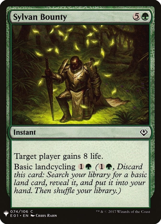 Image for Sylvan Bounty (The List Reprints) (74) - Magic: The Gathering