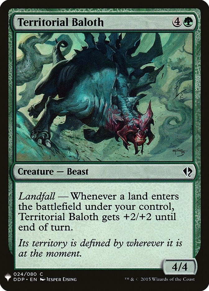 Image for Territorial Baloth (The List Reprints) (24) - Magic: The Gathering