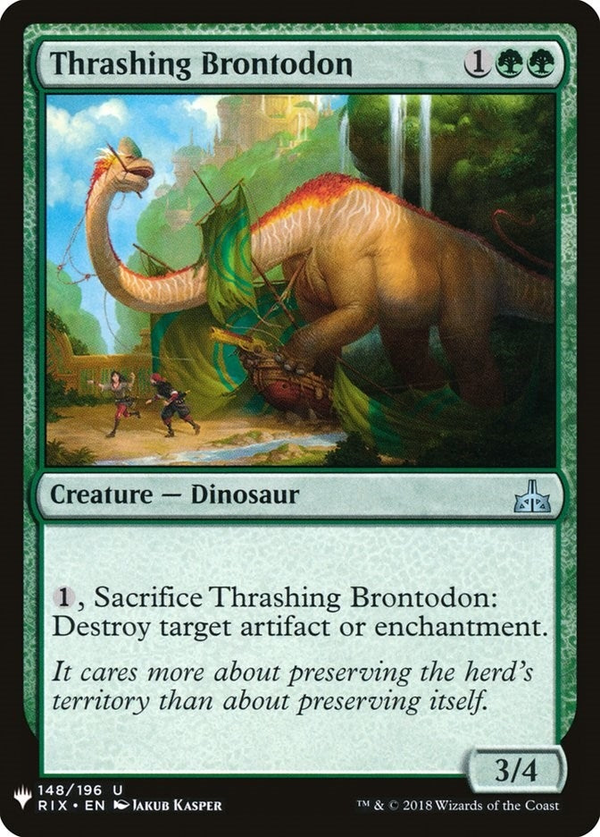 Image for Thrashing Brontodon (The List Reprints) (148) - Magic: The Gathering