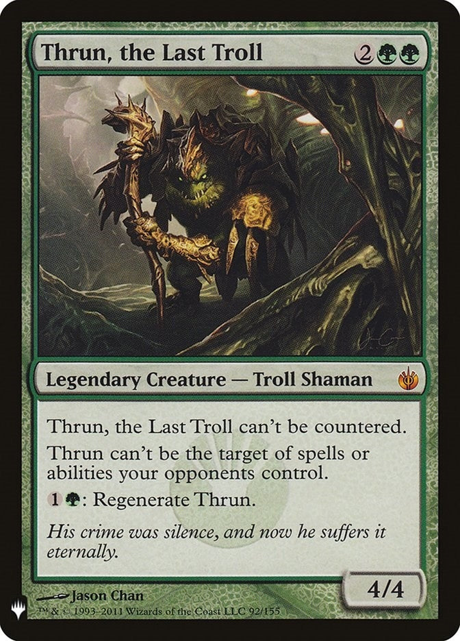 Image for Thrun, the Last Troll (The List Reprints) (92) - Magic: The Gathering