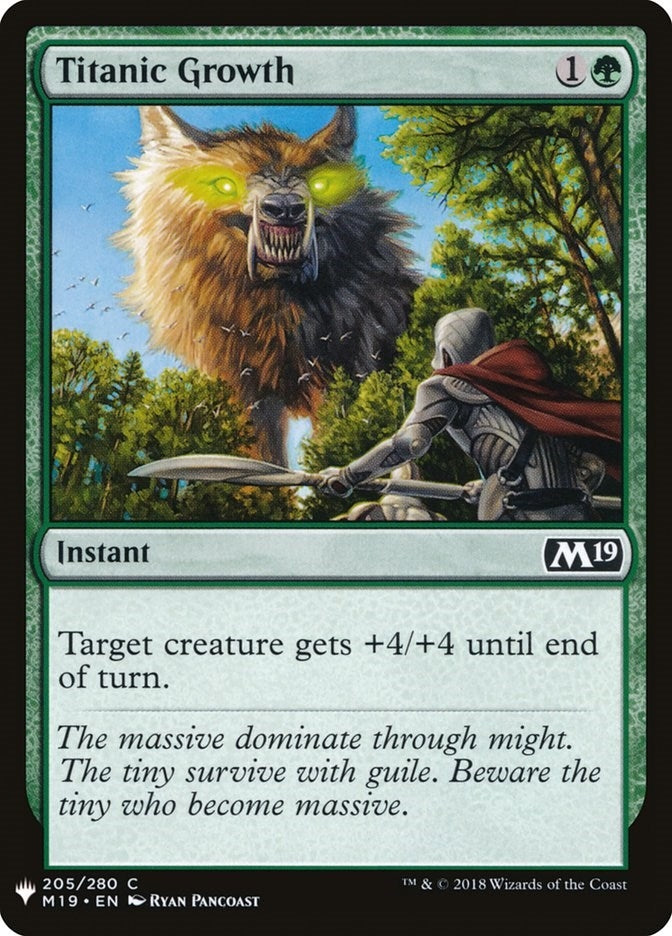 Image for Titanic Growth (The List Reprints) (205) - Magic: The Gathering