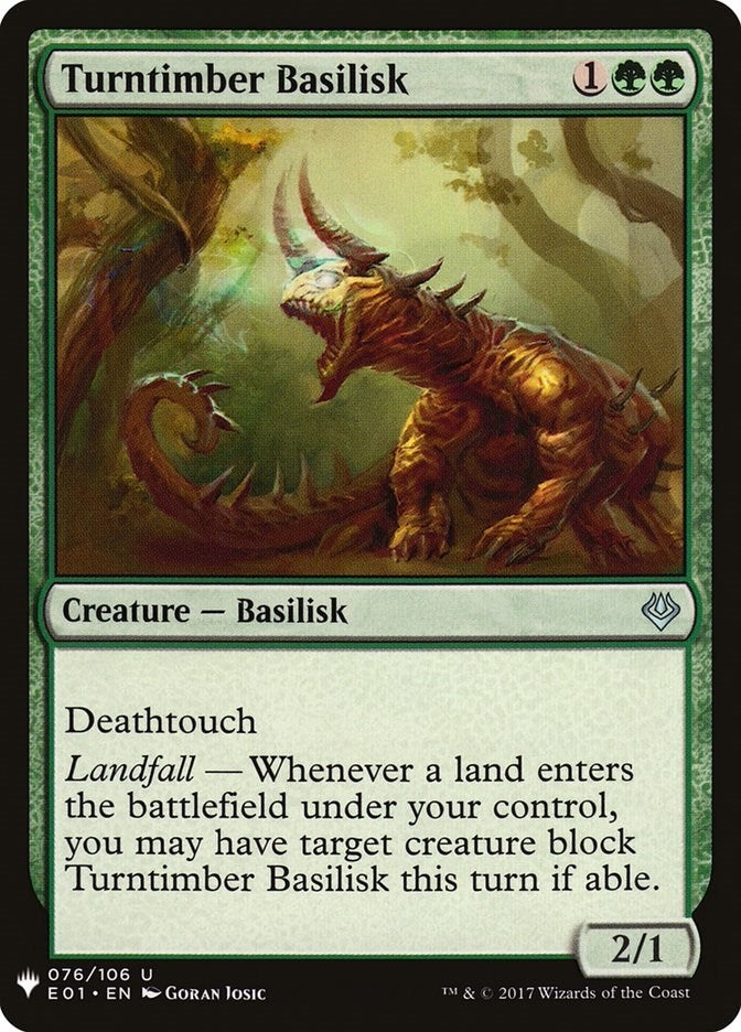 Image for Turntimber Basilisk (The List Reprints) (76) - Magic: The Gathering