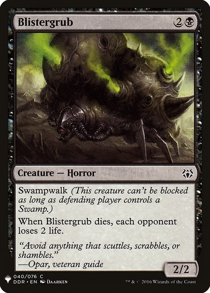 Image for Blistergrub (The List Reprints) (40) - Magic: The Gathering