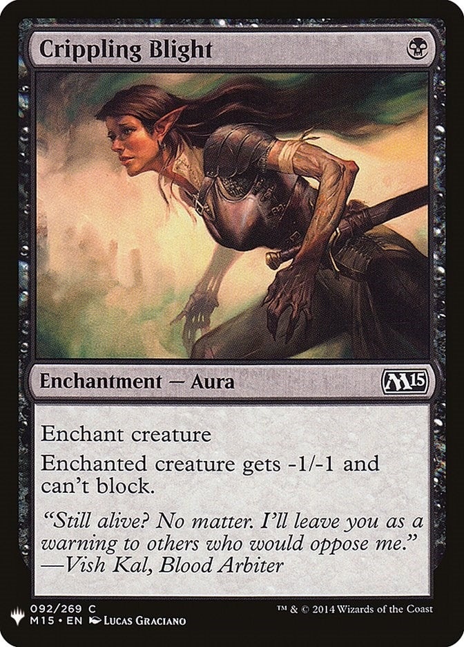 Image for Crippling Blight (The List Reprints) (92) - Magic: The Gathering