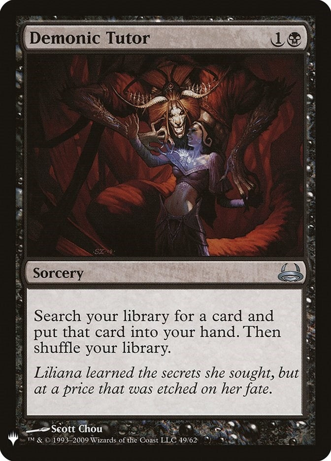 Image for Demonic Tutor (DVD) (The List Reprints) (49) - Magic: The Gathering