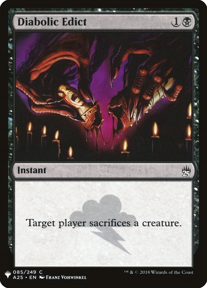 Image for Diabolic Edict (The List Reprints) (85) - Magic: The Gathering