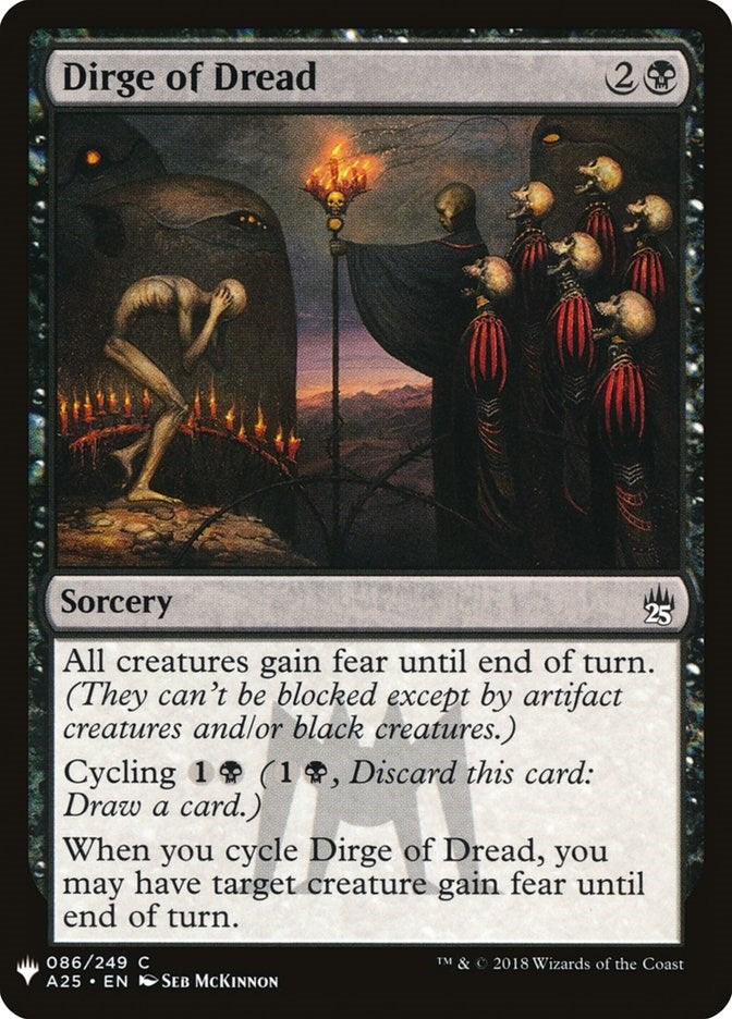 Image for Dirge of Dread (The List Reprints) (86) - Magic: The Gathering