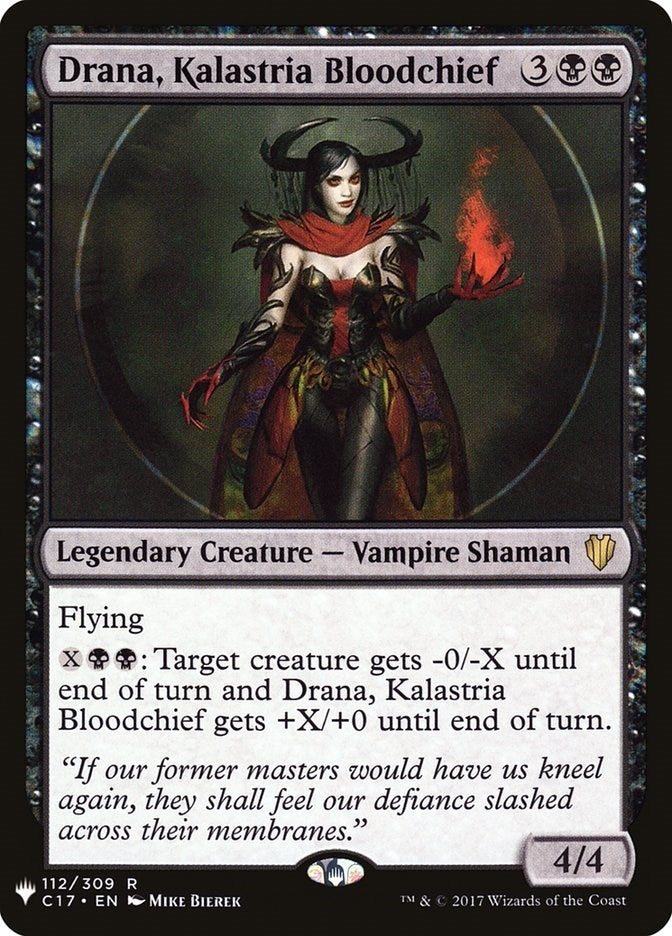 Image for Drana, Kalastria Bloodchief (The List Reprints) (112/309) - Magic: The Gathering