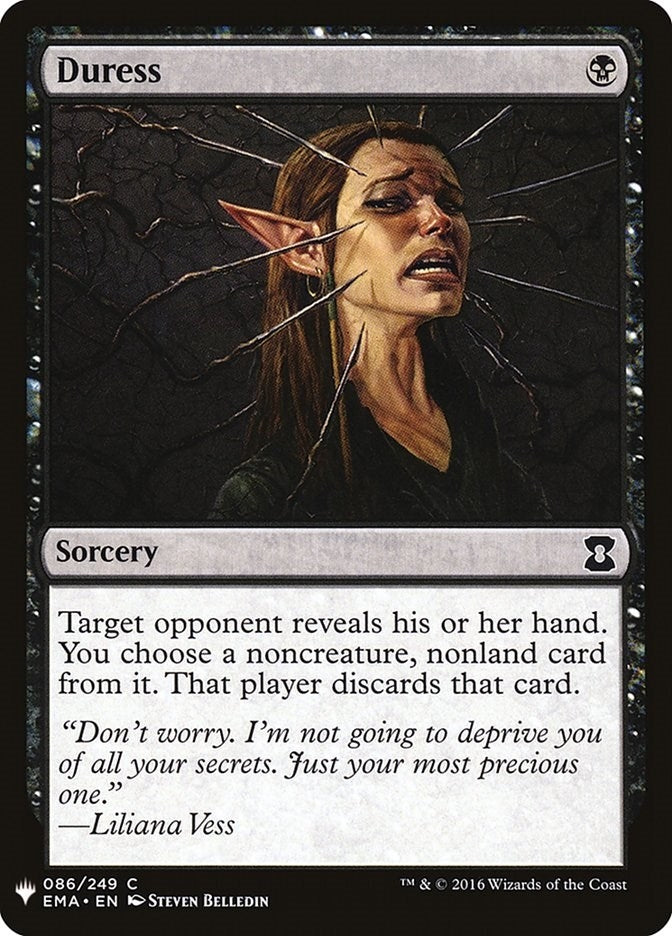 Image for Duress (The List Reprints) (86) - Magic: The Gathering