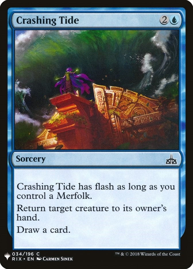 Image for Crashing Tide (The List Reprints) (34) - Magic: The Gathering