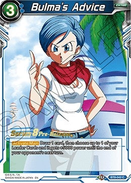 Image for Bulma's Advice (Malicious Machinations Pre-Release Cards) (BT8-042_PR) - Dragon Ball Super: Masters