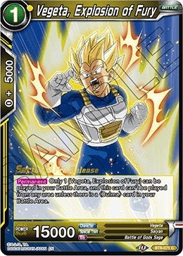 Image for Vegeta, Explosion of Fury (Malicious Machinations Pre-Release Cards) (BT8-071_PR) - Dragon Ball Super: Masters