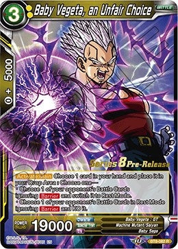 Image for Baby Vegeta, an Unfair Choice (Malicious Machinations Pre-Release Cards) (BT8-082_PR) - Dragon Ball Super: Masters